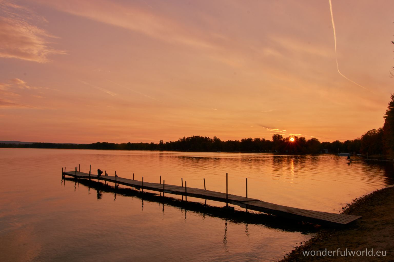 sunset over Golden Lake